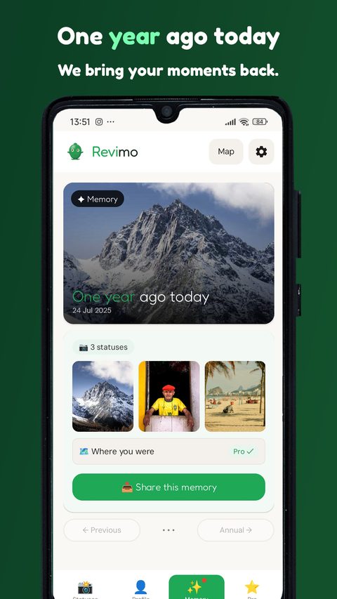 One year ago today — Revimo brings your moments back